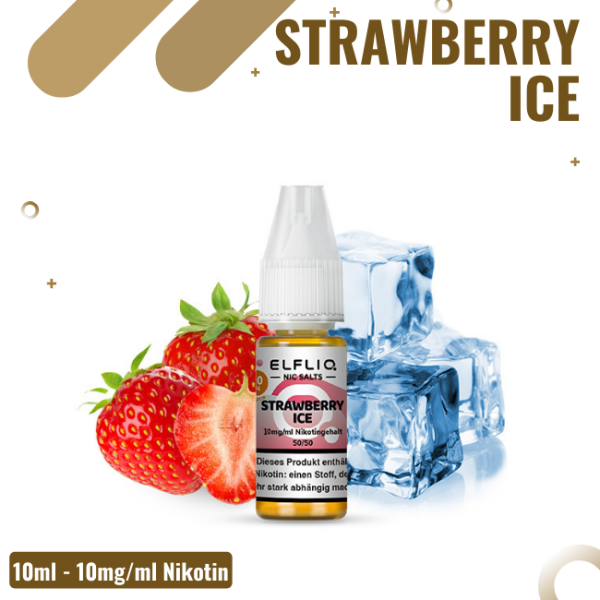 Elf Bar Elfliq 10ml - Strawberry Ice - 10mg Nikotin -...