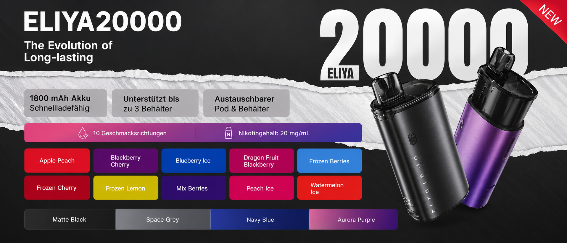 Elfbar Eliya 20000 Big-Puff-System für Deutschland – InterTabac 2026