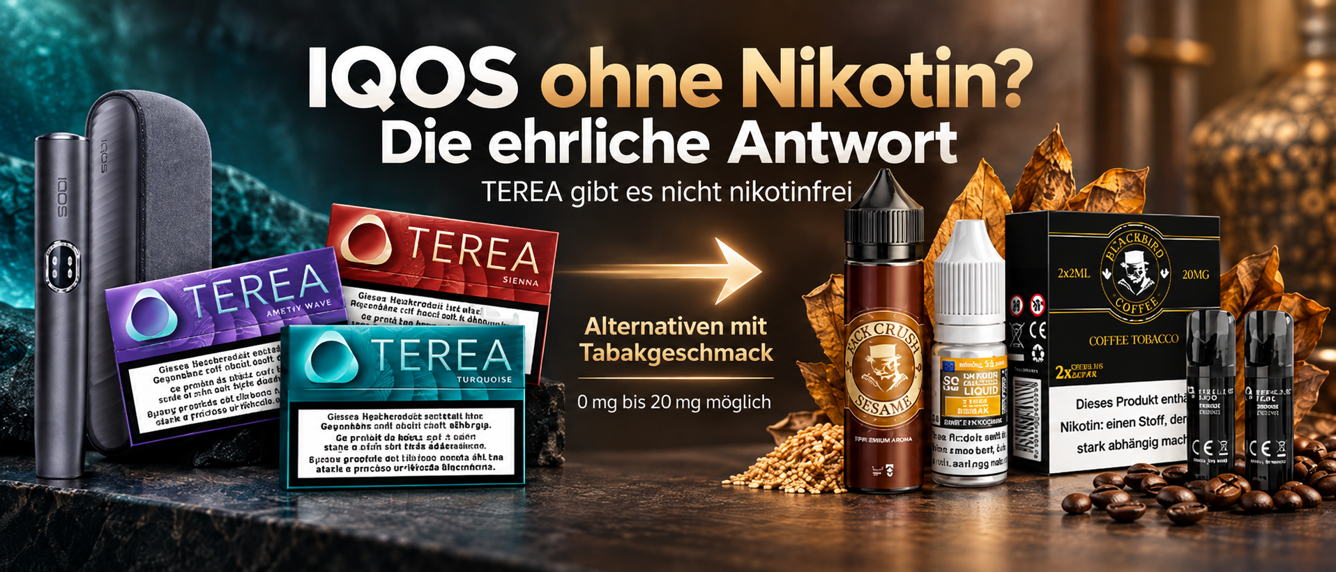 IQOS ohne Nikotin – TEREA, DELIA und LEVIA im Überblick