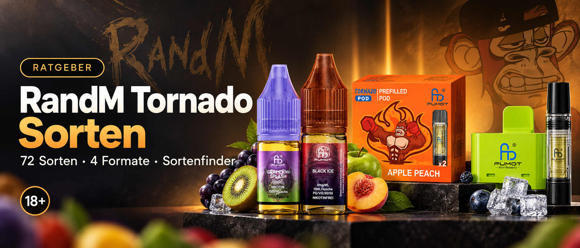 RandM Tornado Sorten – Alle Geschmacksrichtungen im Überblick